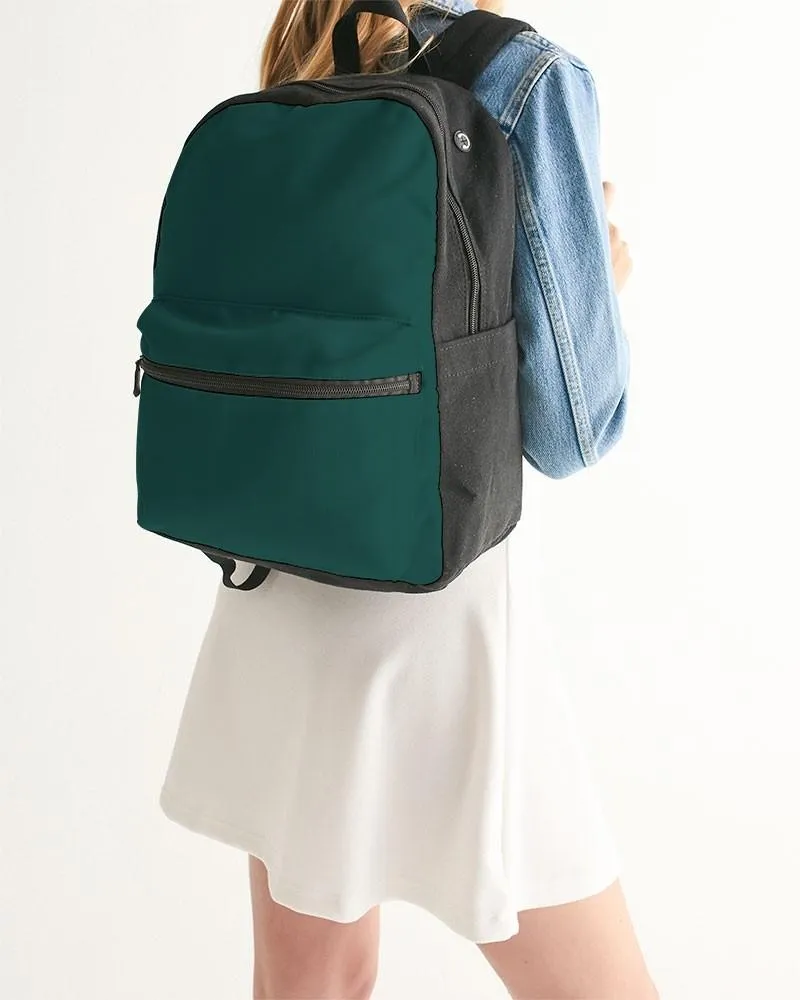 Dark Blue Cool Green Canvas Backpack | Dark Pure Blue Cool Green | C100M0Y50K80