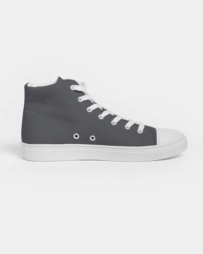 Dark Blue Gray Women's High-top Canvas Sneakers | Women's | Dark Pale Blue Gray | C10M10Y0K80