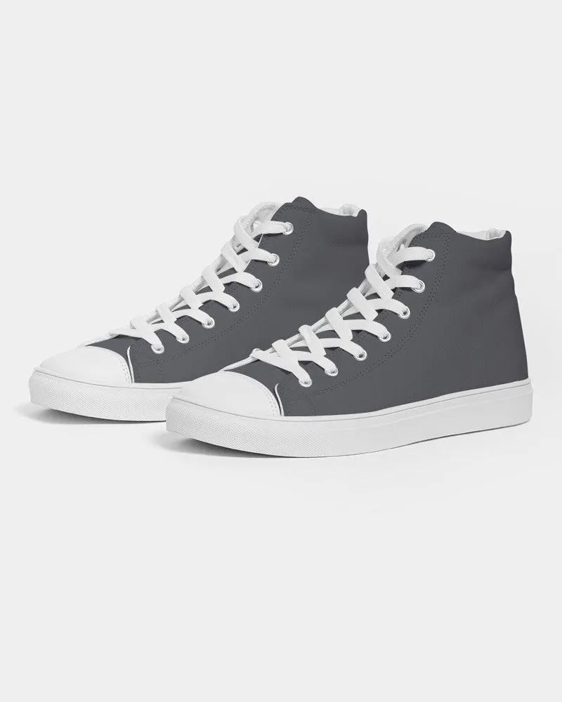 Dark Blue Gray Women's High-top Canvas Sneakers | Women's | Dark Pale Blue Gray | C10M10Y0K80