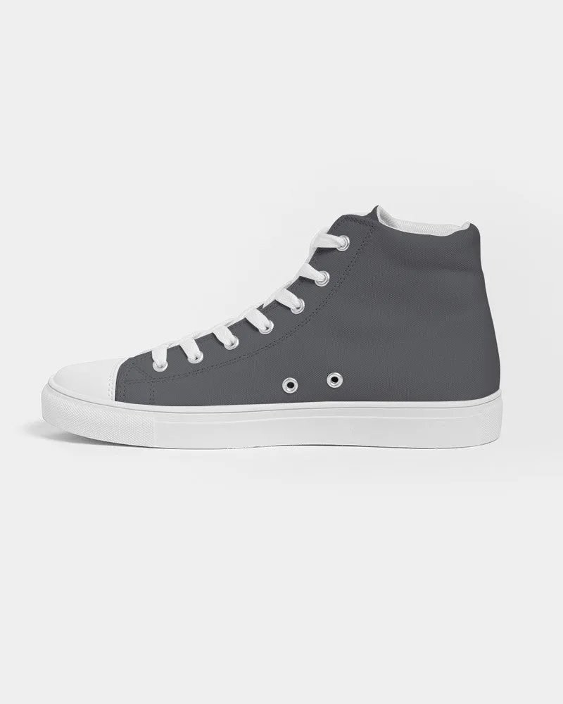 Dark Blue Gray Women's High-top Canvas Sneakers | Women's | Dark Pale Blue Gray | C10M10Y0K80