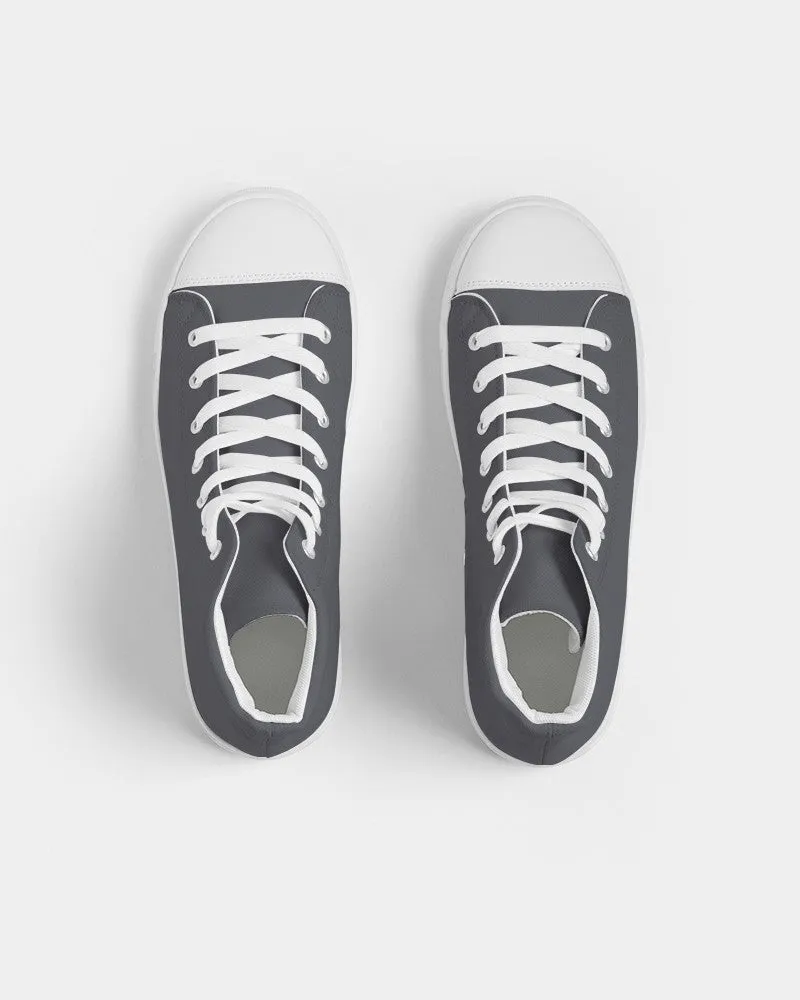 Dark Blue Gray Women's High-top Canvas Sneakers | Women's | Dark Pale Blue Gray | C10M10Y0K80