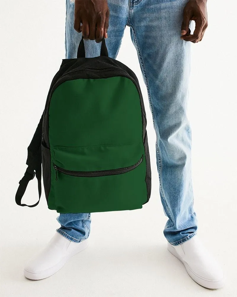 Dark Green Canvas Backpack | Dark Pure Green | C100M0Y100K80