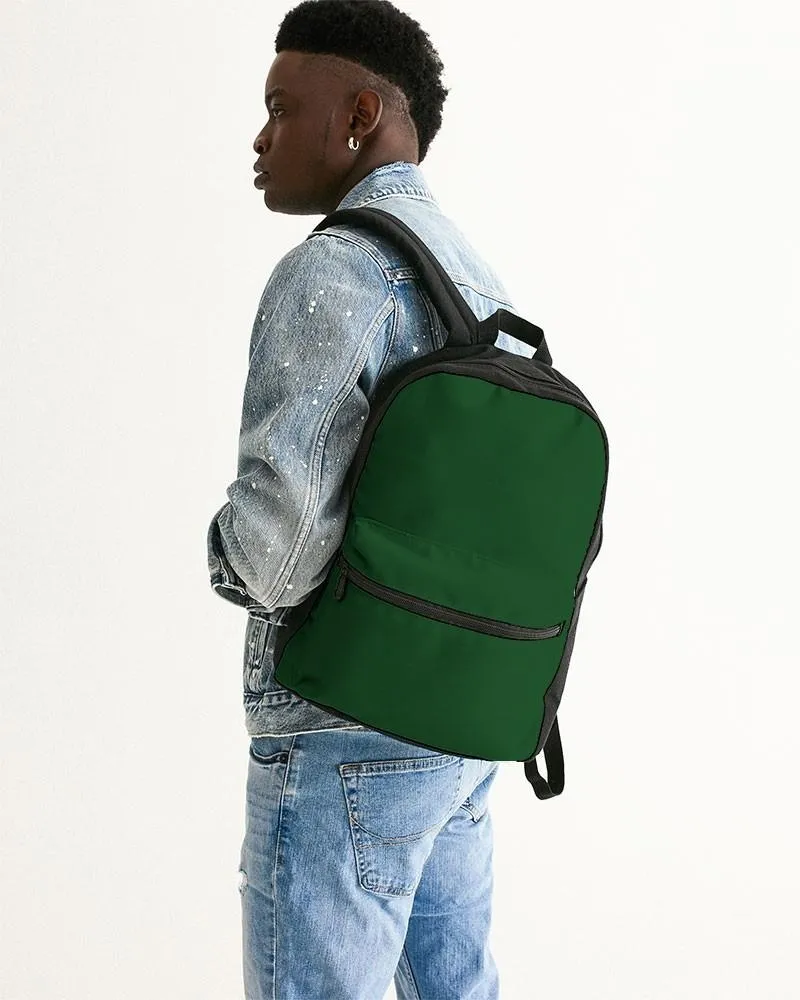 Dark Green Canvas Backpack | Dark Pure Green | C100M0Y100K80