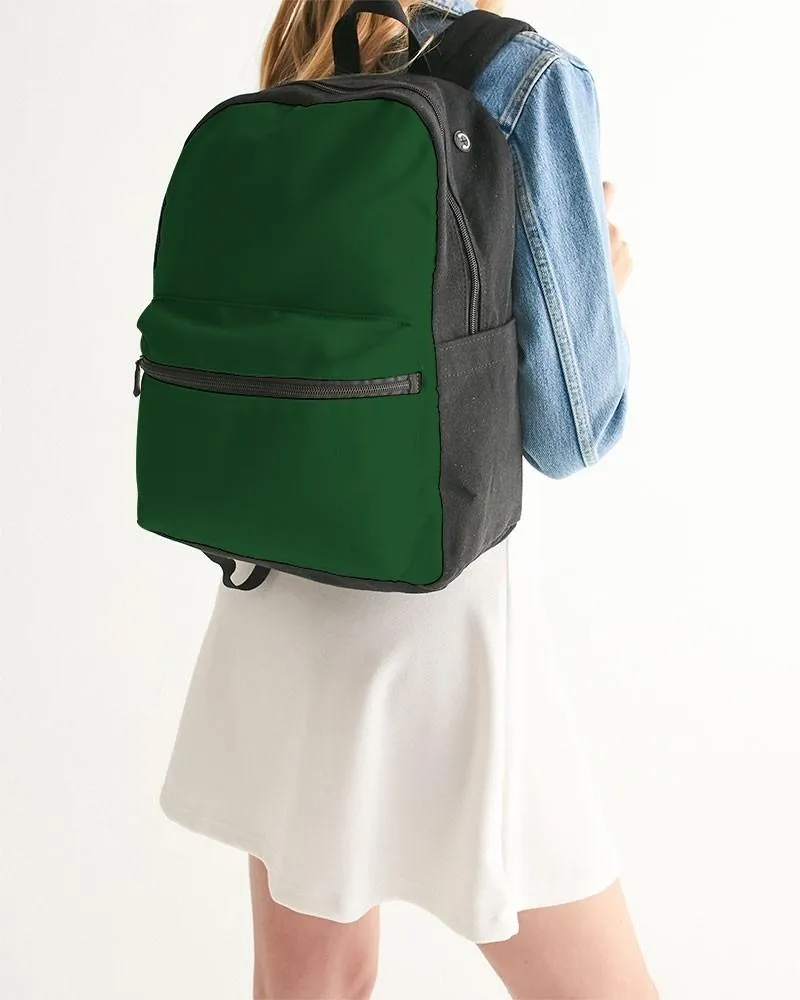 Dark Green Canvas Backpack | Dark Pure Green | C100M0Y100K80