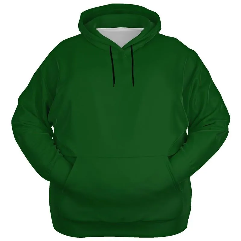 Dark Green Hoodie | Unisex | with PLUS sizes | C75M0Y100K80