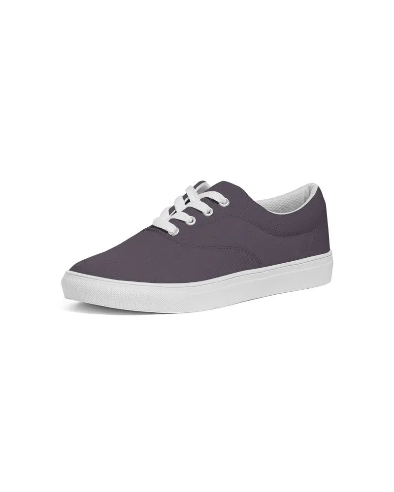 Dark Purple Gray Men's Canvas Sneakers | Men's | Dark Pale Pastel Purple Gray | C15M30Y0K80