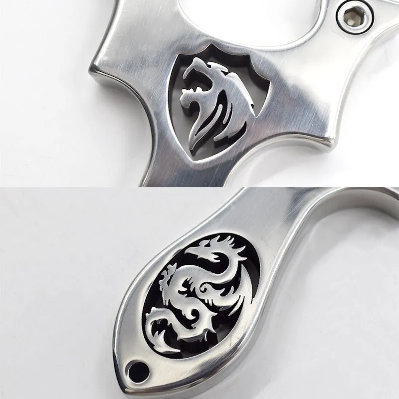 Dragon and Lion Totem Stainless Steel Slingshot