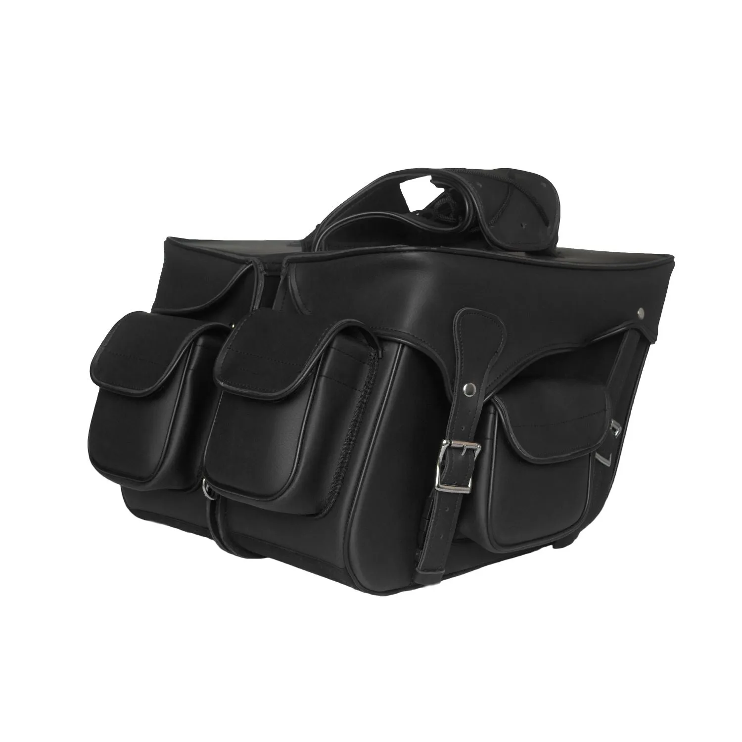 Dream Apparel No-Stud Motorcycle Black Saddlebag