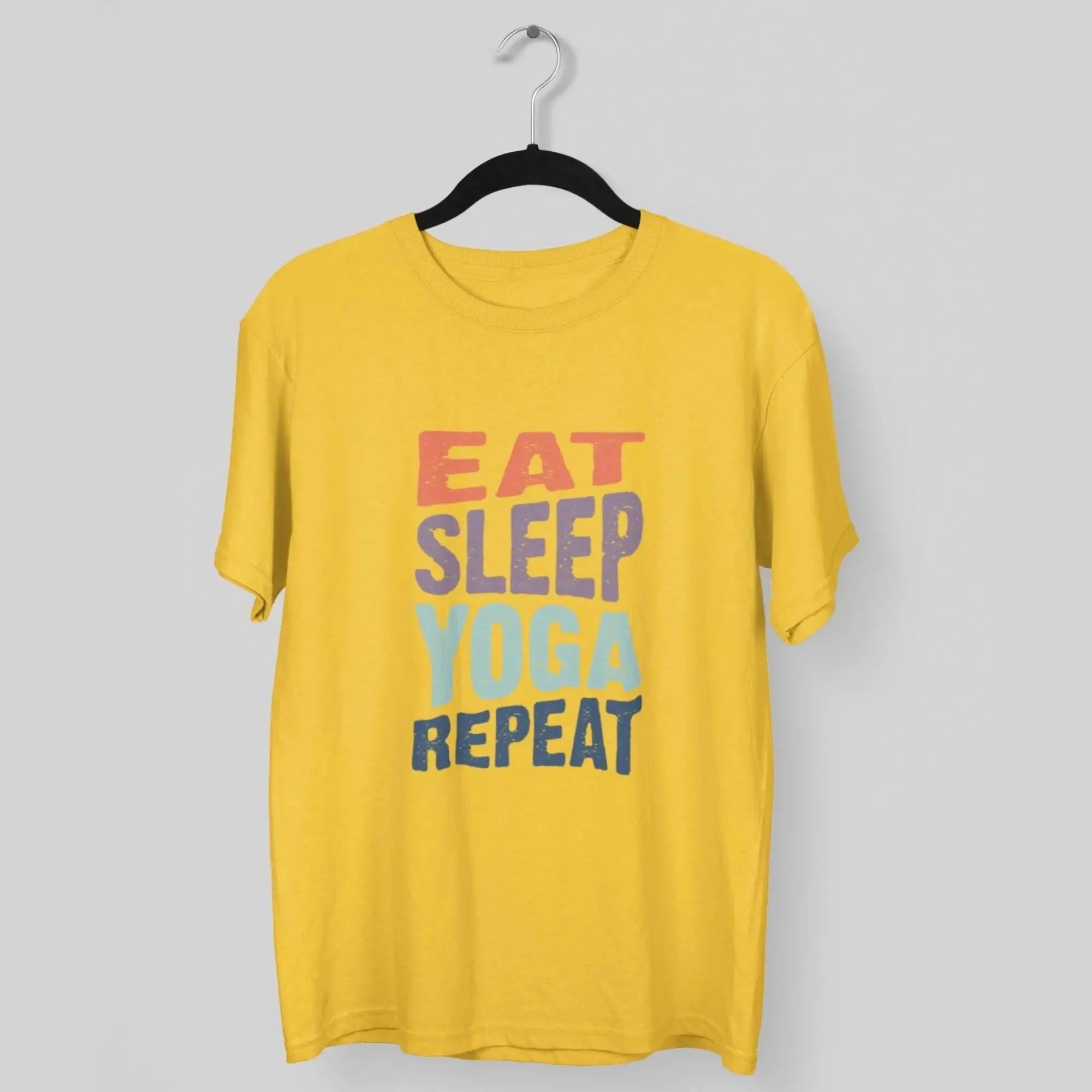 Eat Sleep Yoga Repeat Round Neck Half Sleeve Classic T-Shirt