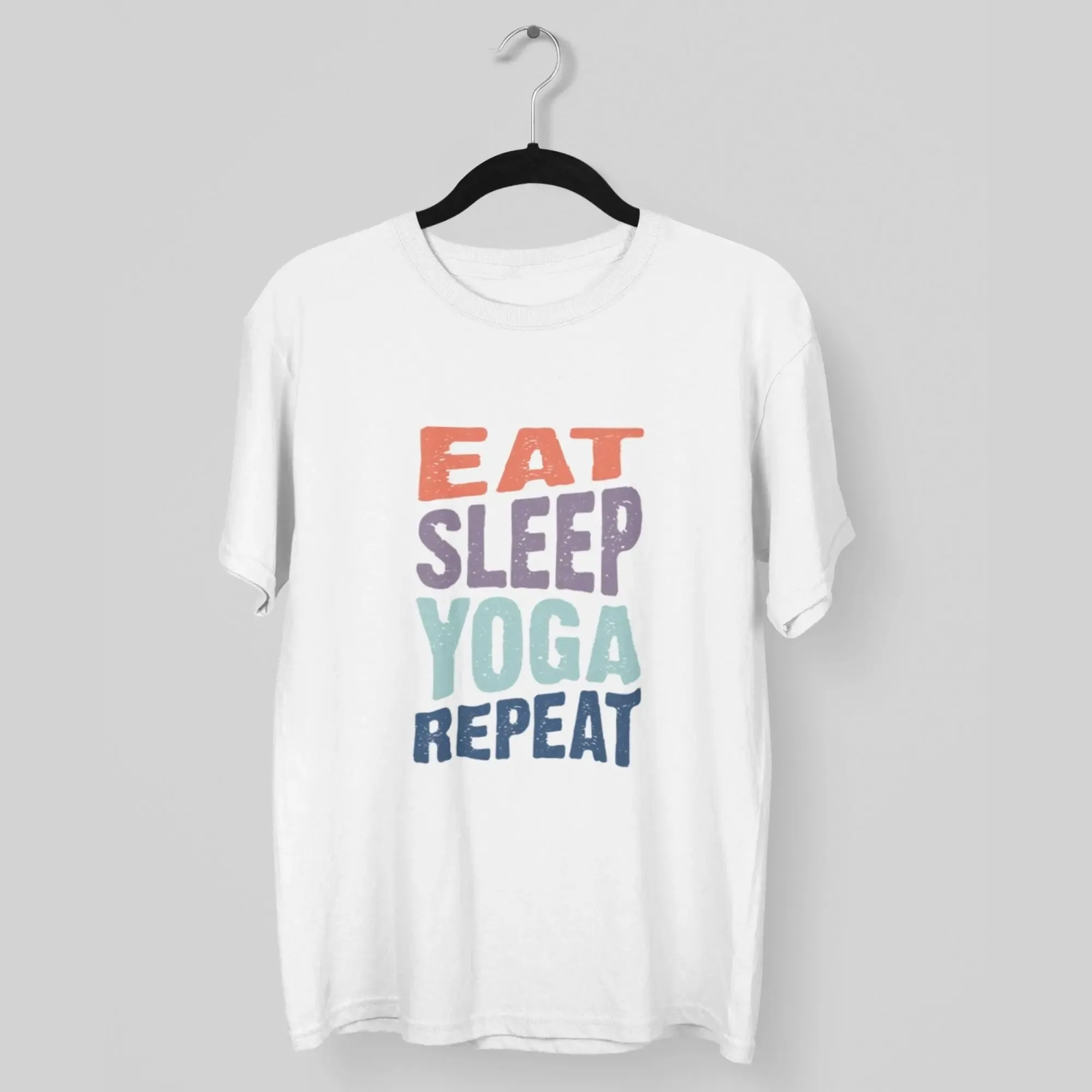 Eat Sleep Yoga Repeat Round Neck Half Sleeve Classic T-Shirt