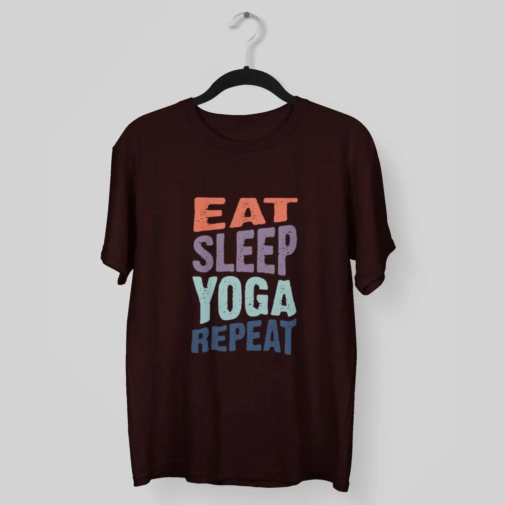 Eat Sleep Yoga Repeat Round Neck Half Sleeve Classic T-Shirt