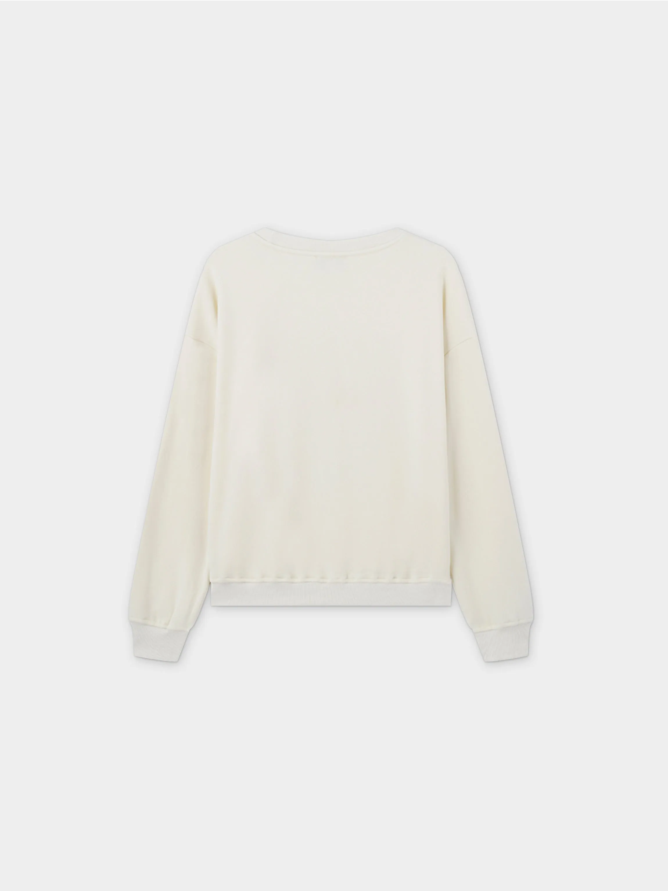 Embroidered Sweatshirt-Bone