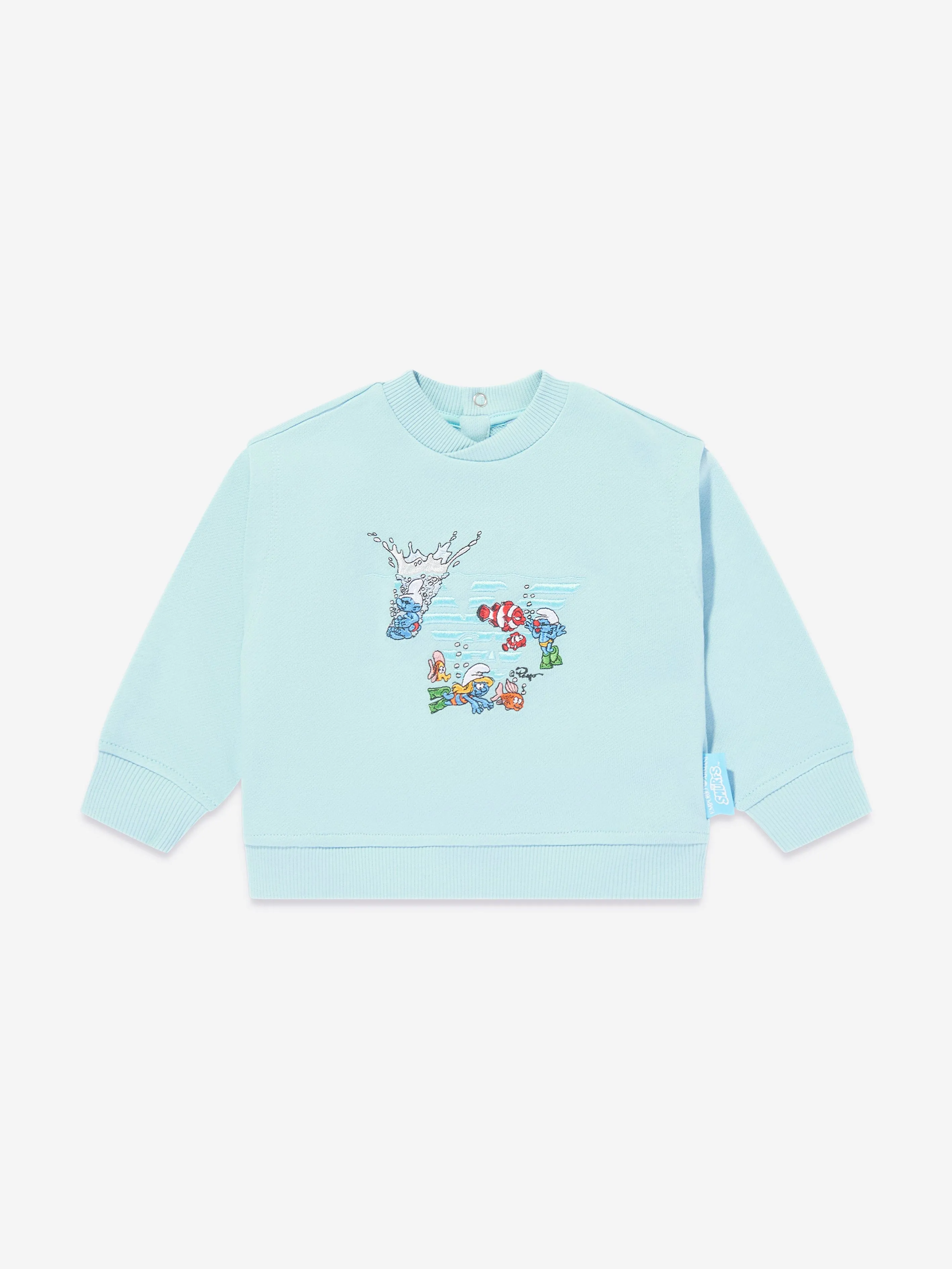 Emporio Armani Baby Boys Smurf Sweatshirt in Blue