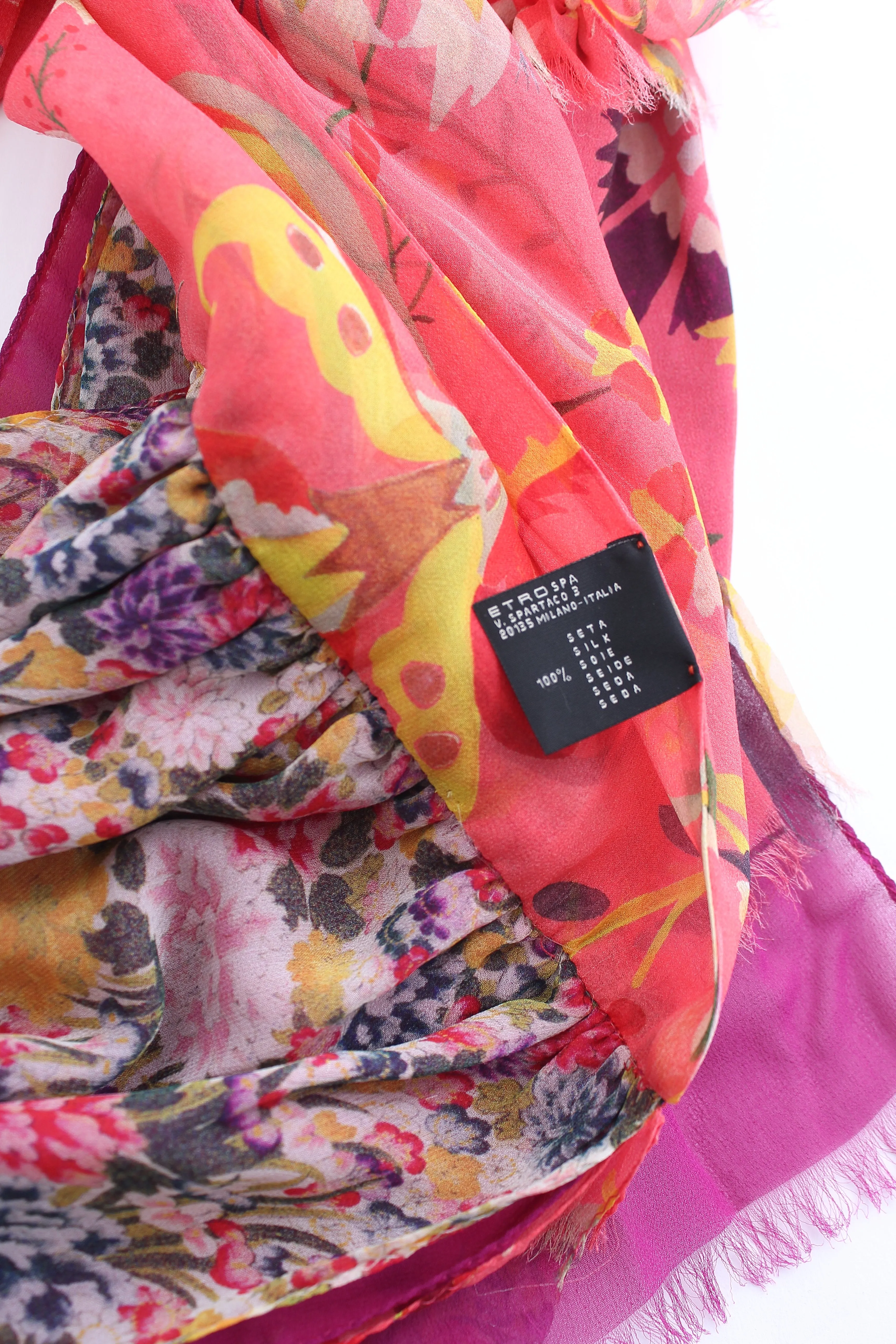 Etro Silk Floral Printed Scarf