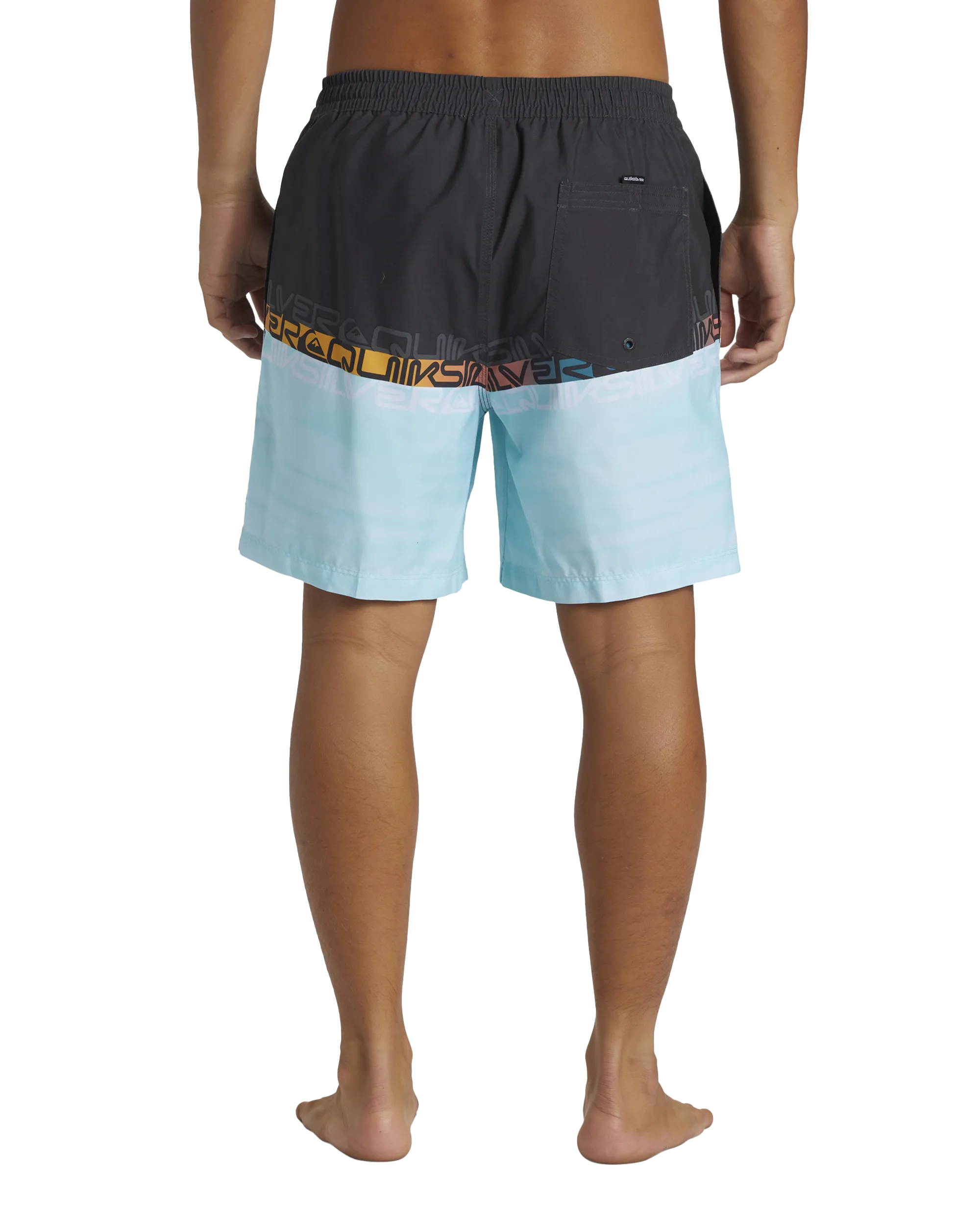 Everyday Wordblock Volley Shorts in Tarmac