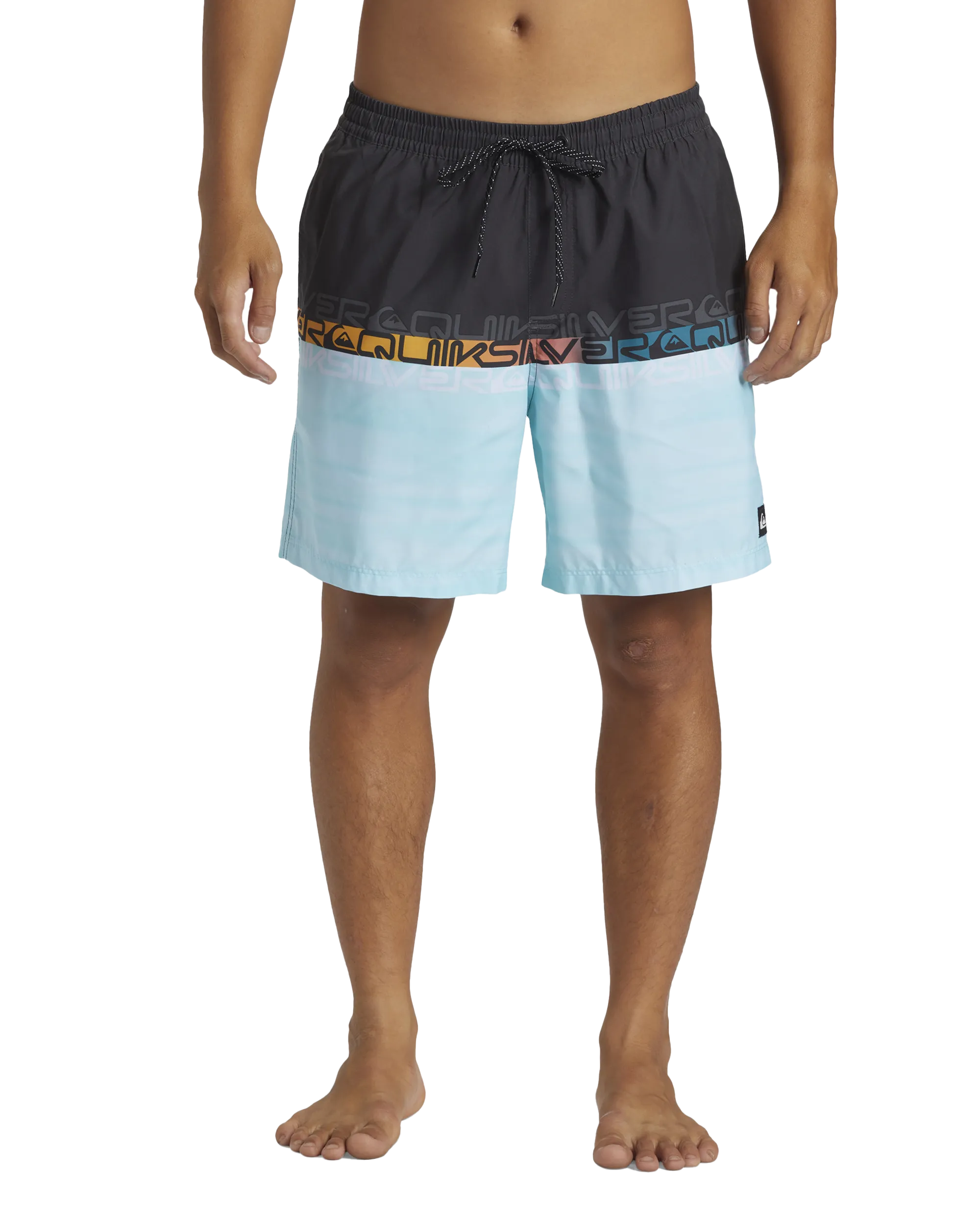 Everyday Wordblock Volley Shorts in Tarmac