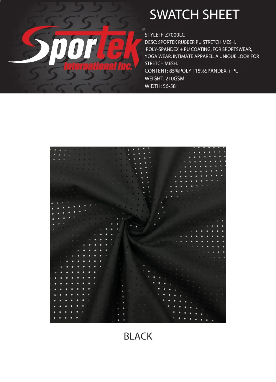 F-Z7000LC Sportek Rubber PU Stretch Mesh | Poly-Spandex   PU Coating