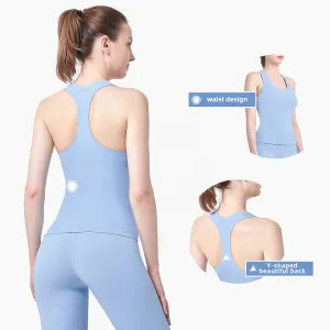 Fitness Y Shaped Women's Tank Tops - Breathable, Soft, and Beautiful Back - 48 Colors - Multiple Fabrics - Size 4-10 - MOQ 1PC