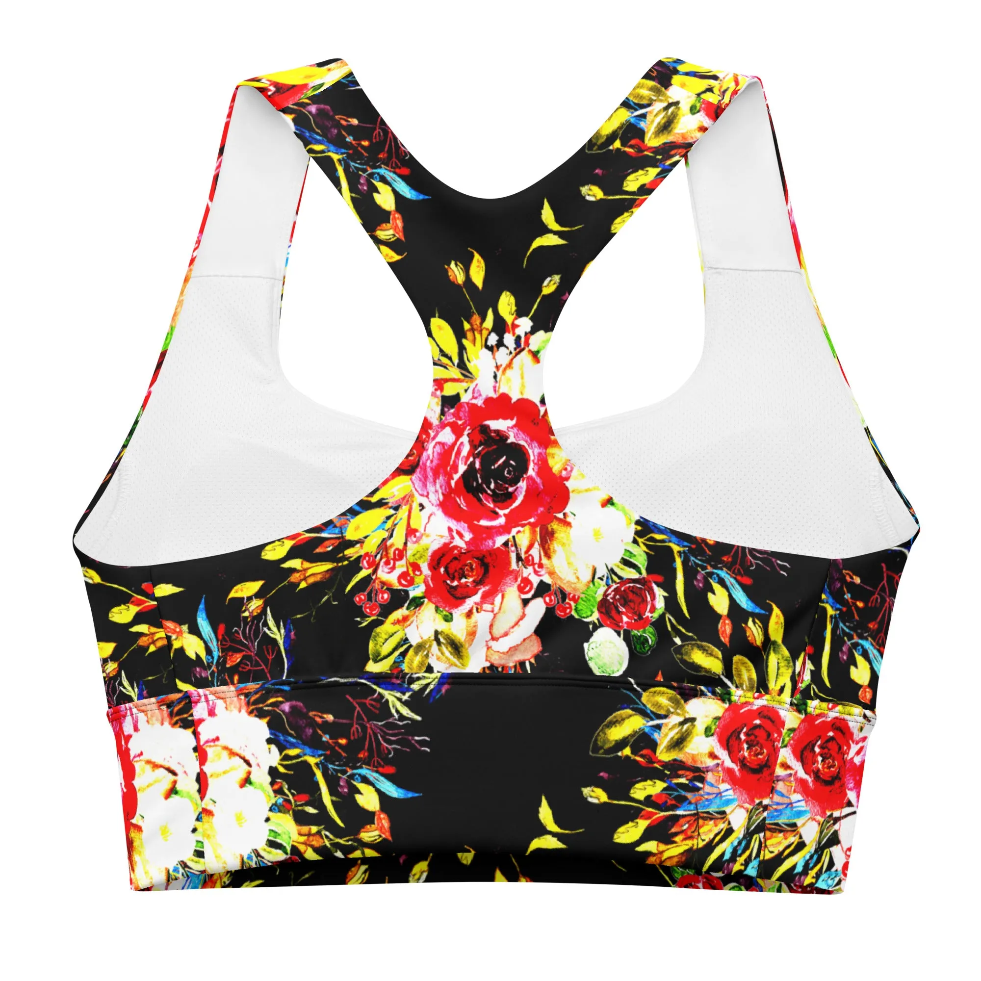 Floral Print Best Longline Sports Bra