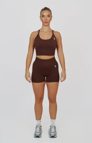 Form Seamless Scrunch Shorts & Sports Bra Set - Chestnut Brown