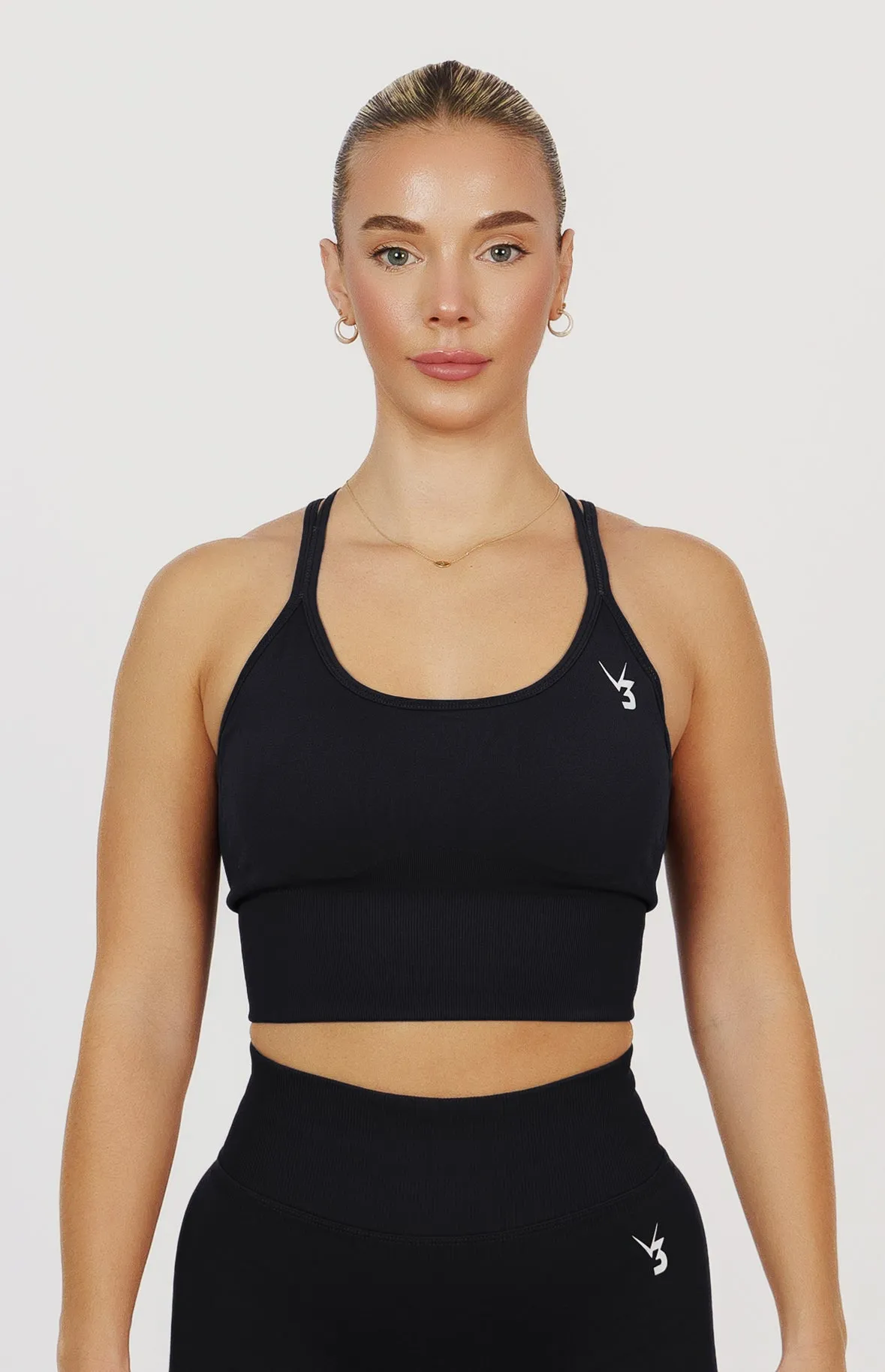 Form Seamless Strappy Sports Bra - Black