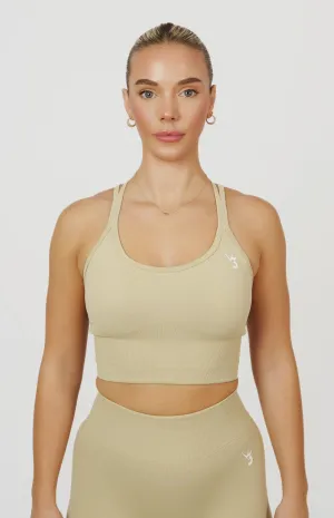 Form Seamless Strappy Sports Bra - Light Camel