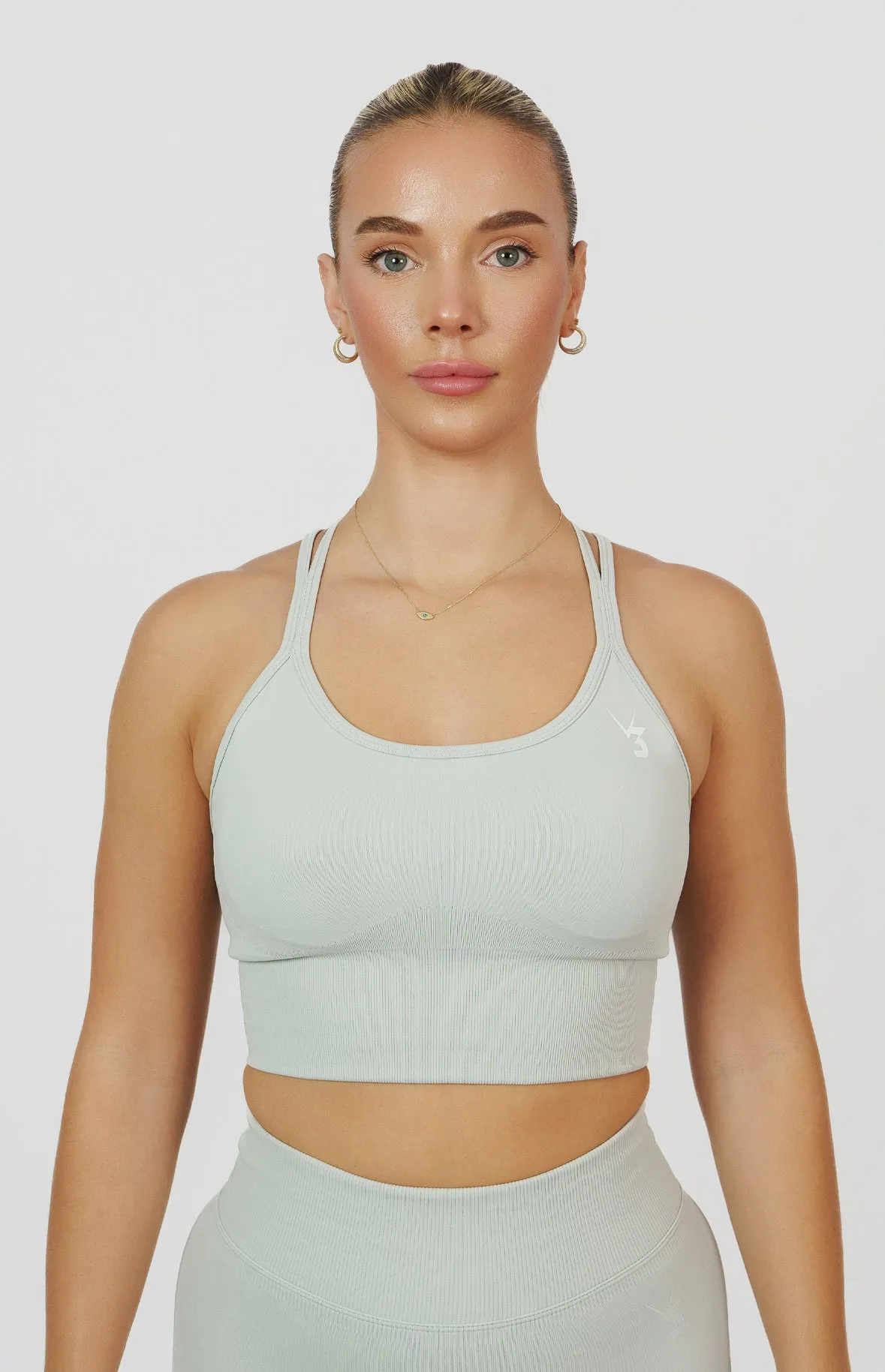 Form Seamless Strappy Sports Bra - Light Grey