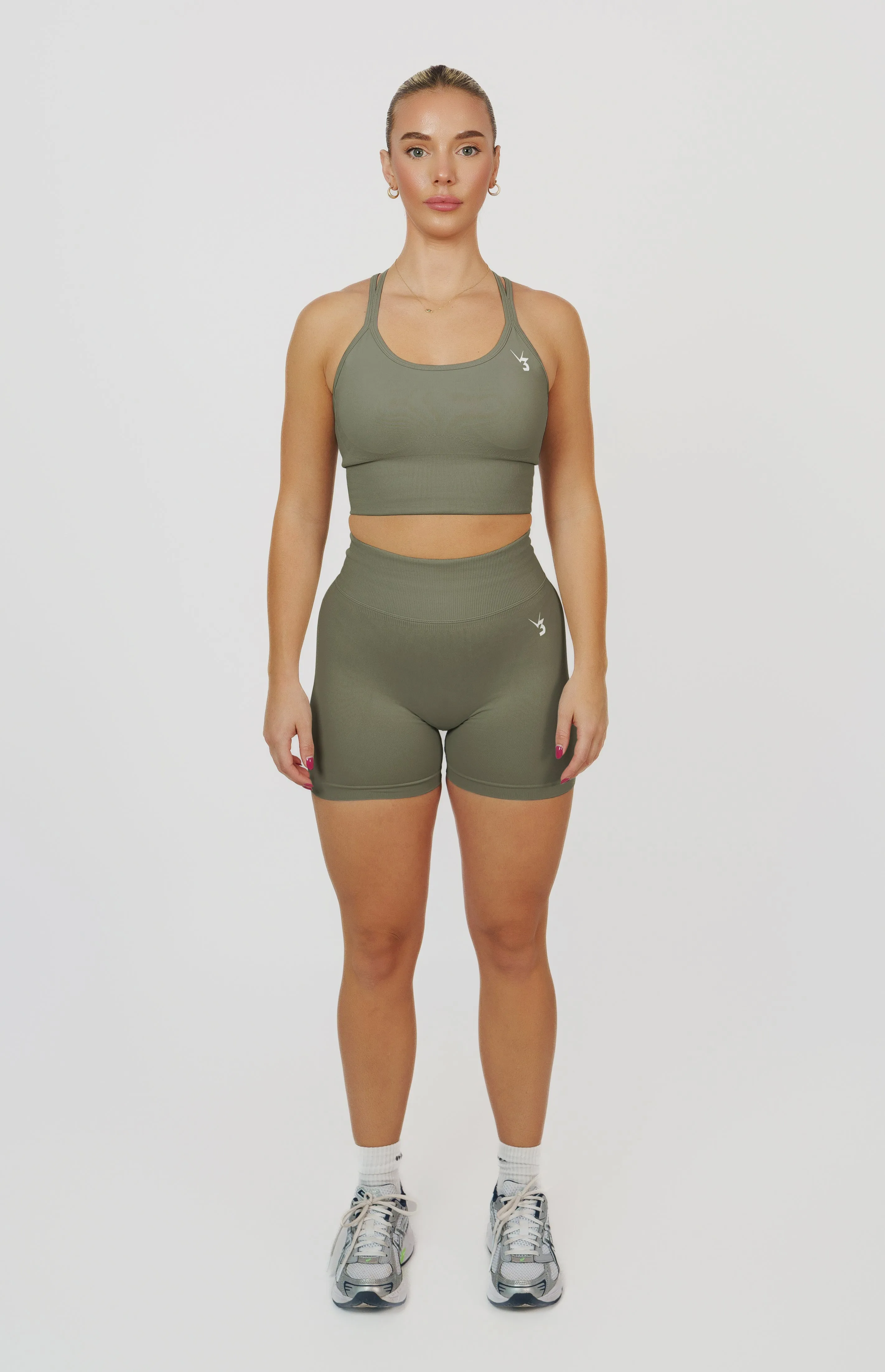 Form Seamless Strappy Sports Bra - Olive Green