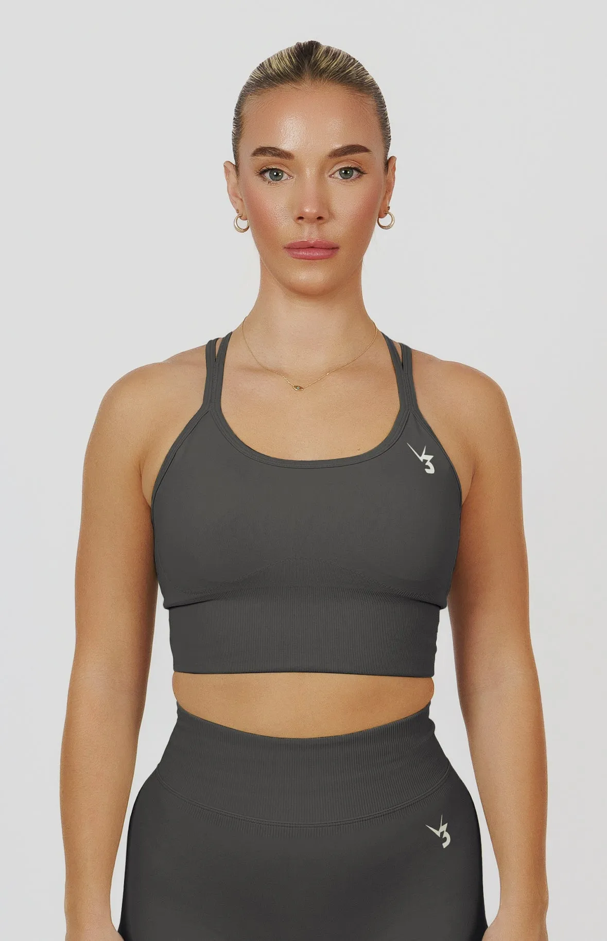 Form Seamless Strappy Sports Bra - Slate Grey