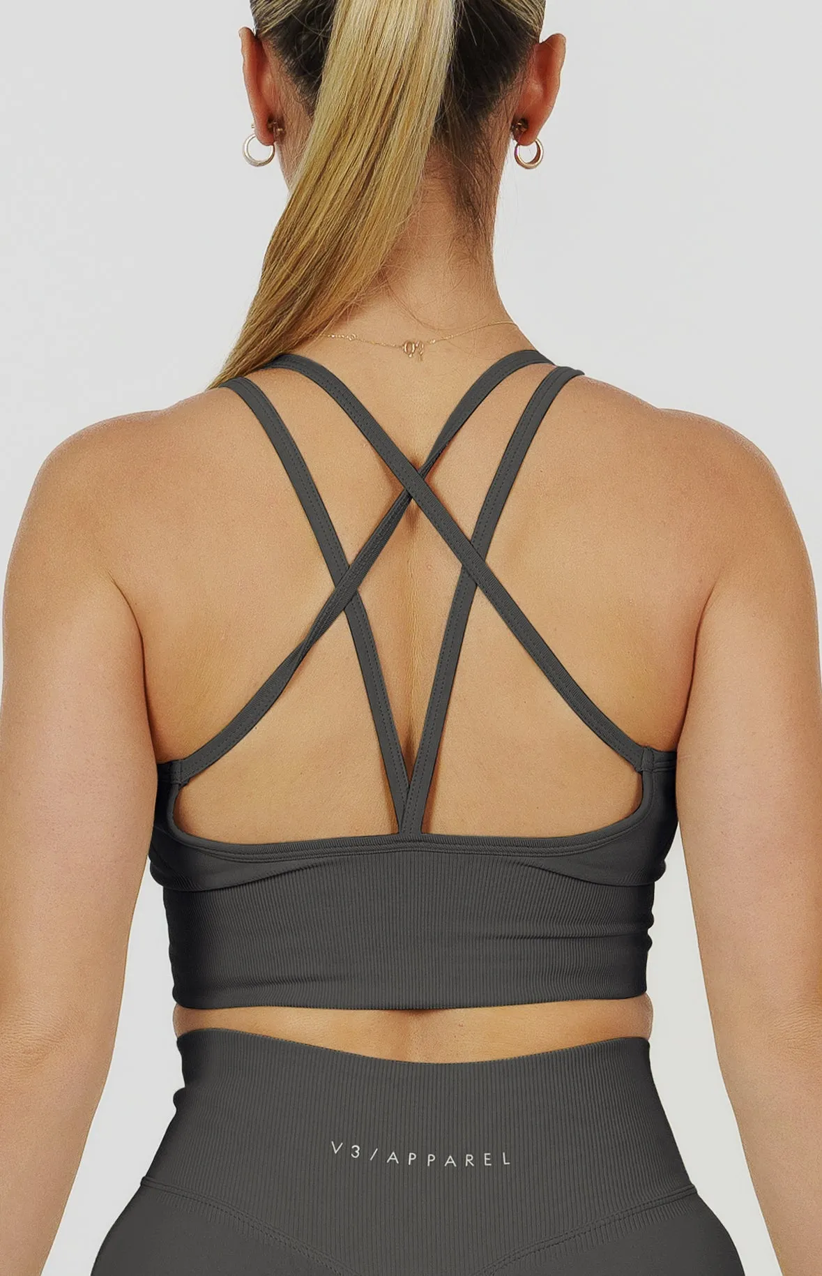 Form Seamless Strappy Sports Bra - Slate Grey