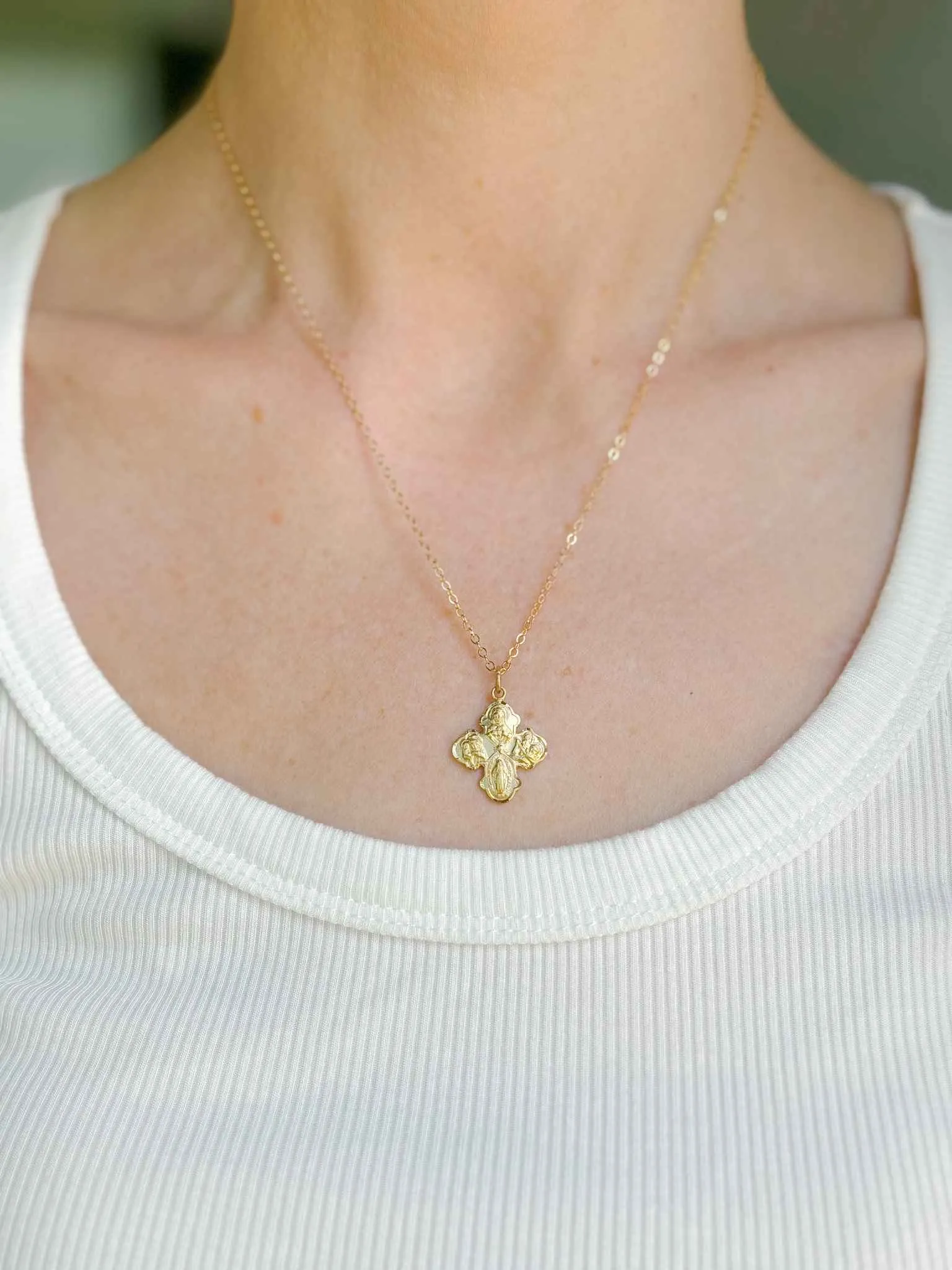 Four Way Cross Petite Necklace