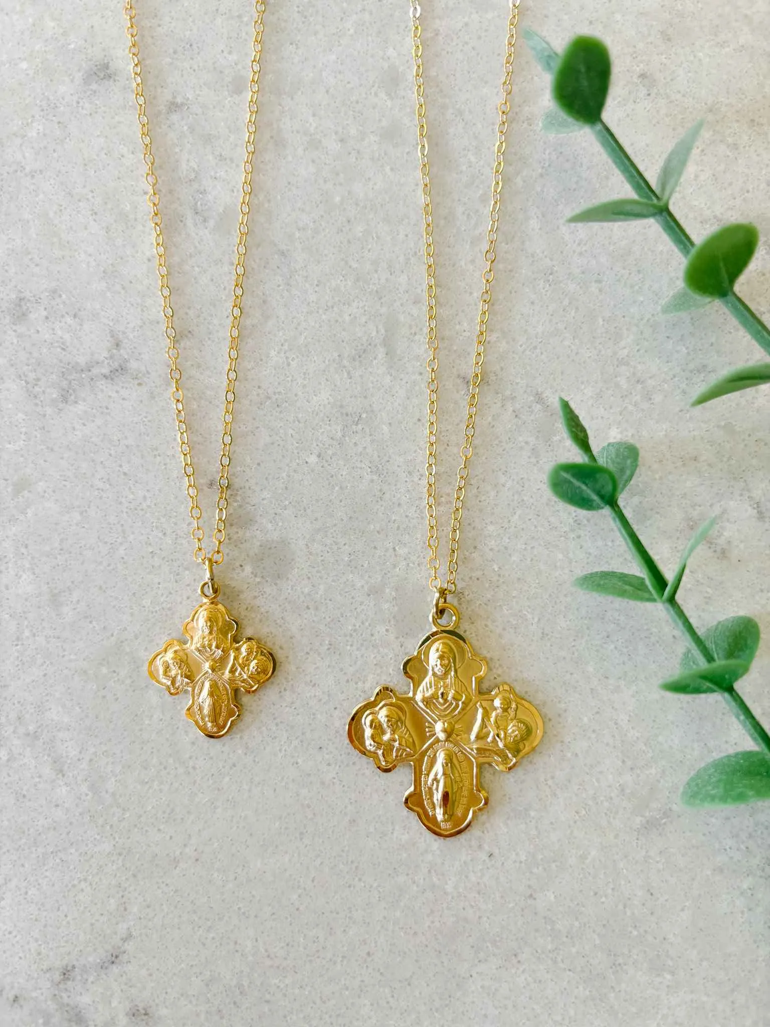 Four Way Cross Petite Necklace