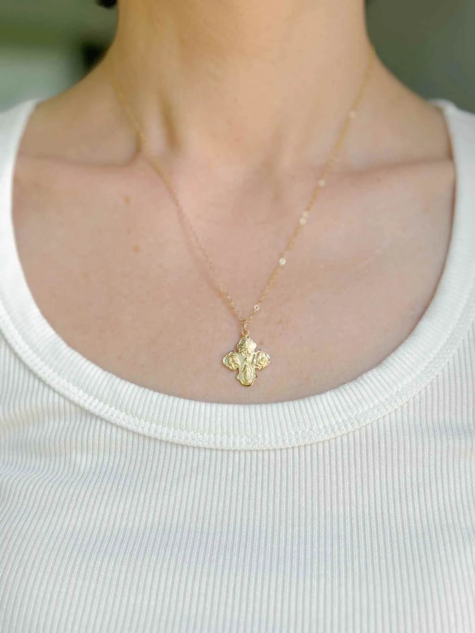 Four Way Cross Petite Necklace