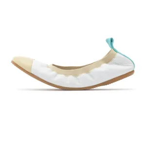 Francesca - Nude and Aqua Ballet Flat