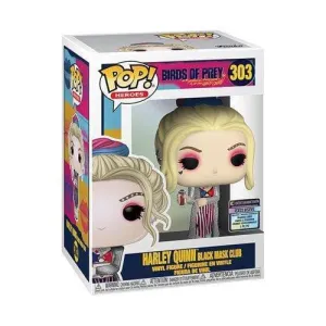 Funko Pop! Heroes 303 Birds of Prey Harley Quinn Black Mask Club w/ Collectible Card - EE Exclusive