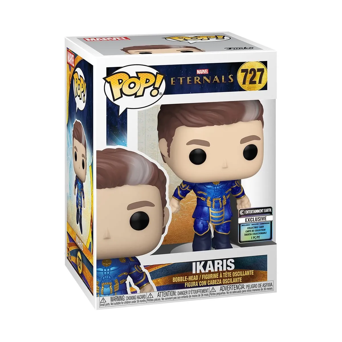 Funko Pop! Marvel #727 - The Eternals - Ikaris (Entertainment Earth Exclusive) Vinyl Figure with Collectible Card