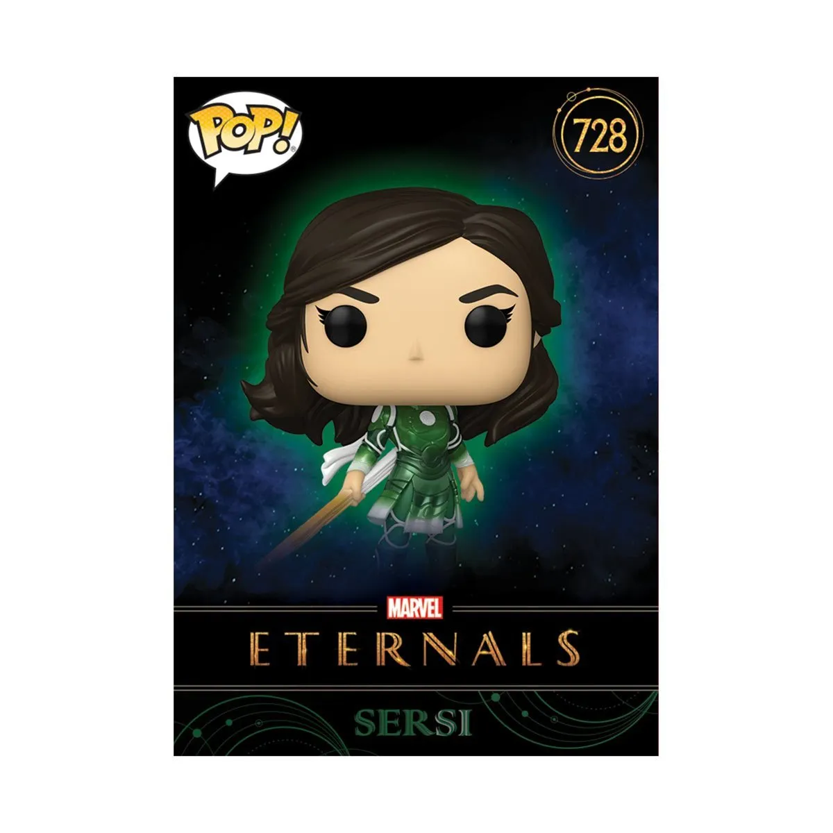 Funko Pop! Marvel #728 - The Eternals - Sersi (Entertainment Earth Exclusive) Vinyl Figure with Collectible Card