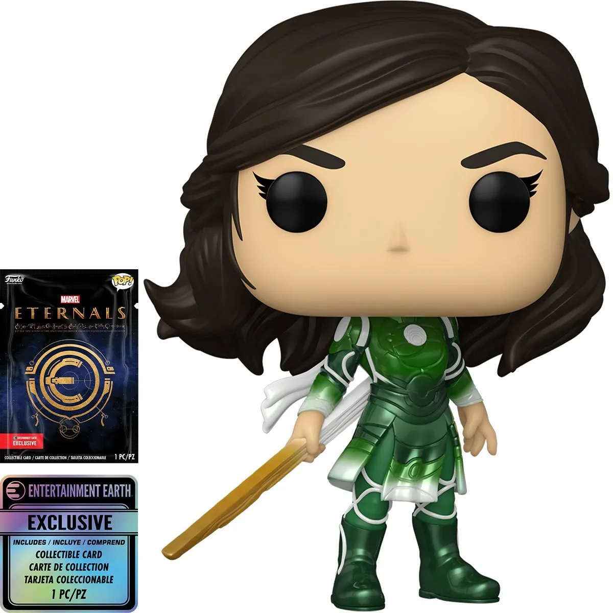 Funko Pop! Marvel #728 - The Eternals - Sersi (Entertainment Earth Exclusive) Vinyl Figure with Collectible Card