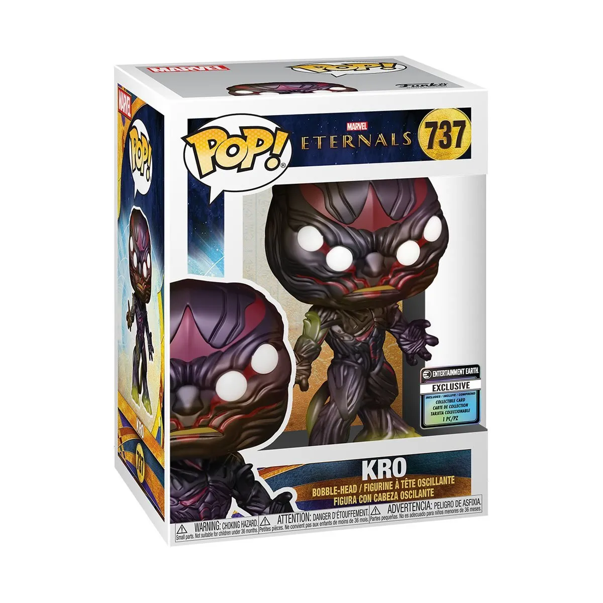 Funko Pop! Marvel #737 - The Eternals - Kro (Entertainment Earth Exclusive) Vinyl Figure with Collectible Card