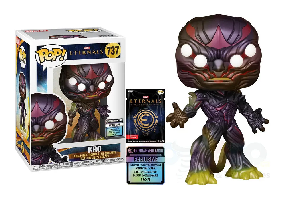 Funko Pop! Marvel #737 - The Eternals - Kro (Entertainment Earth Exclusive) Vinyl Figure with Collectible Card