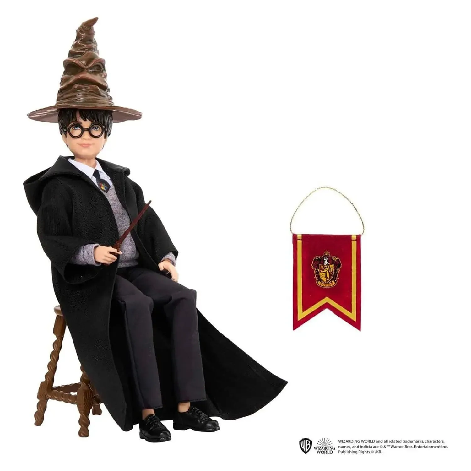 Harry Potter Figure with Sorting Hat Wand Pennant Stool 30cm