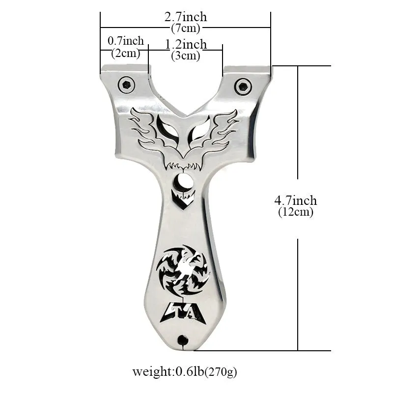 Inlaid Hot Wings Stainless Steel Slingshot