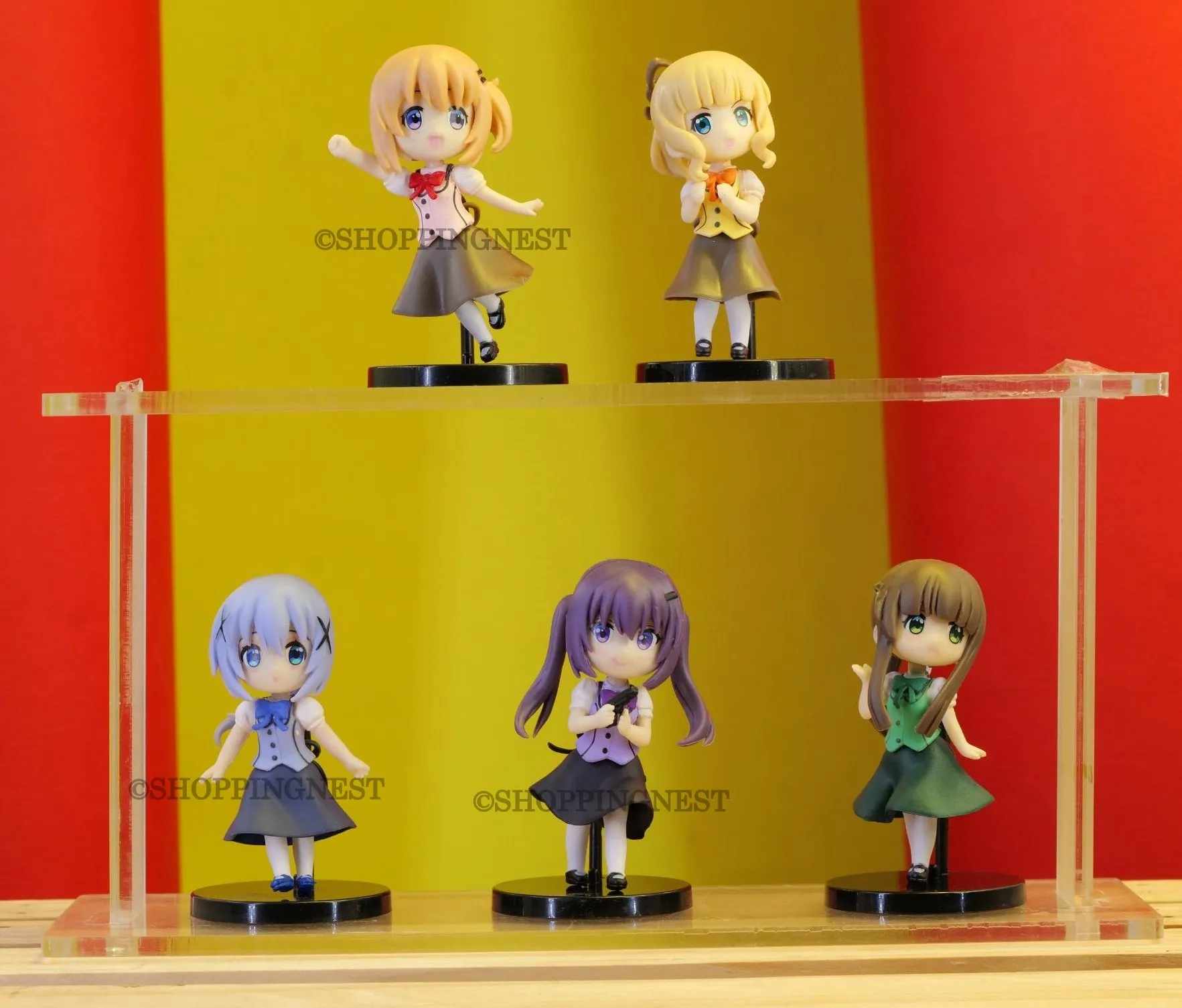 Is The Order A Rabbit | Set of 5 Anime Action Figures | 7 Cm |