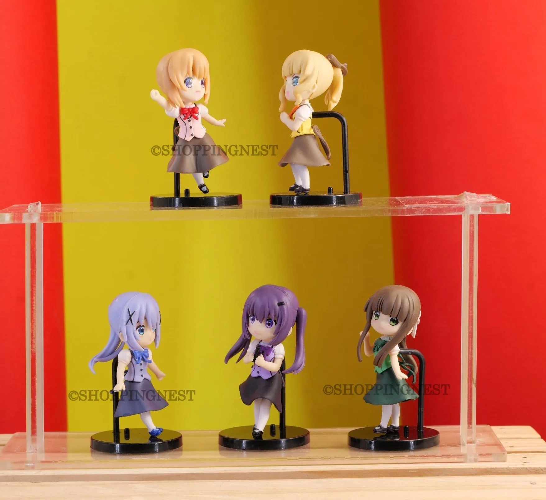 Is The Order A Rabbit | Set of 5 Anime Action Figures | 7 Cm |