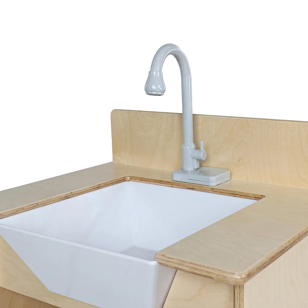 Kid-Sized Farmhouse-Style Toy Sink