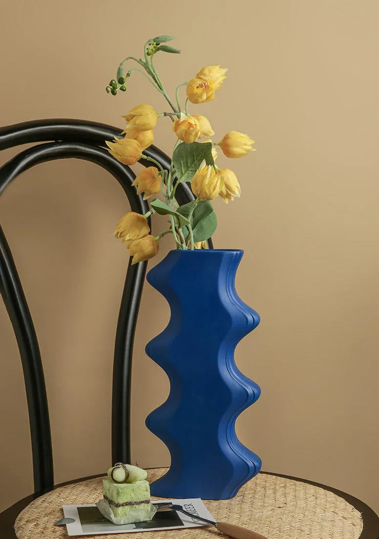 Klein Blue Abstract Decorative Accent & Vase