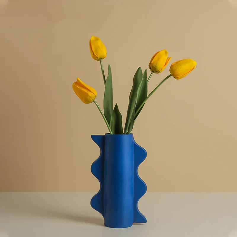 Klein Blue Abstract Decorative Accent & Vase