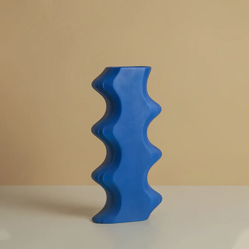 Klein Blue Abstract Decorative Accent & Vase