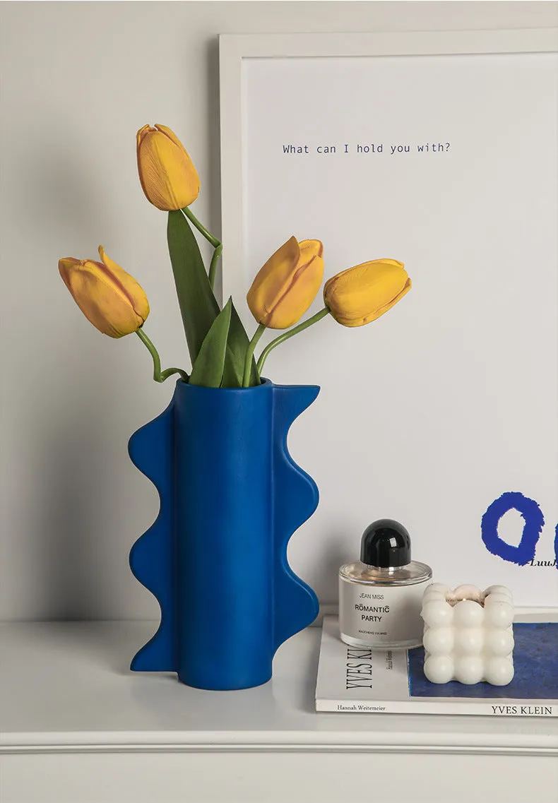 Klein Blue Abstract Decorative Accent & Vase