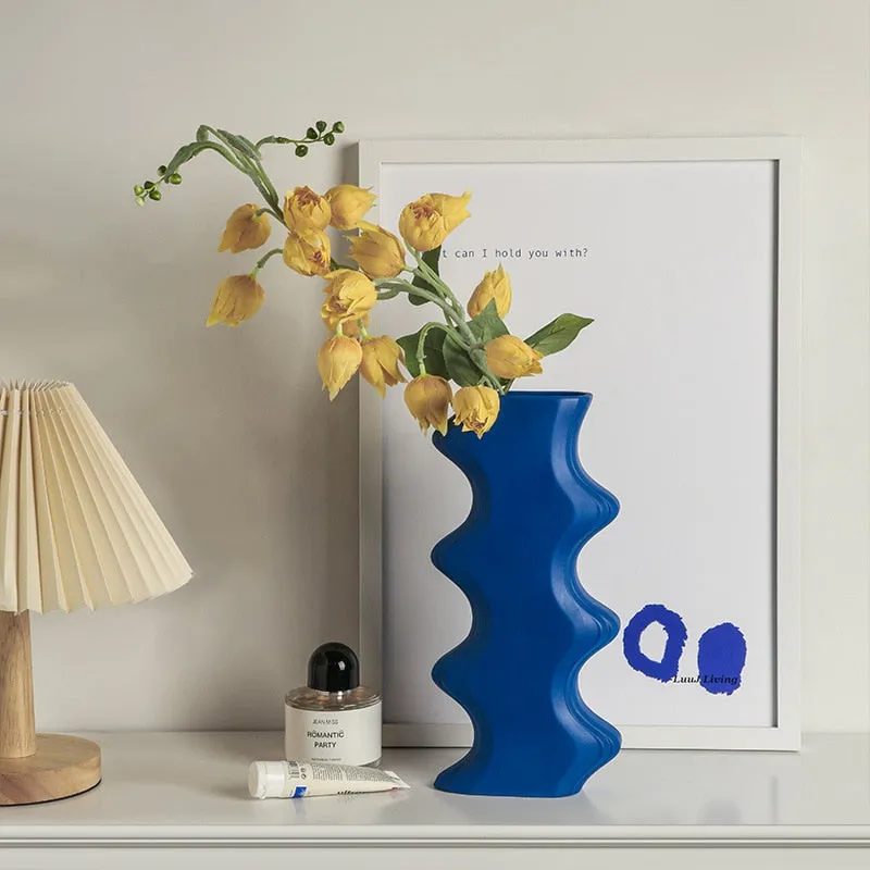 Klein Blue Abstract Decorative Accent & Vase